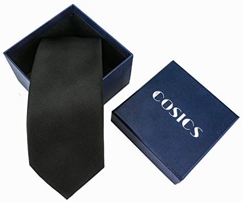 Косикс Зипер Врза за мажи, вратци за мажи, прилагодлива претендирана вратоврска за свадбена формална дипломирање униформа за дипломирање