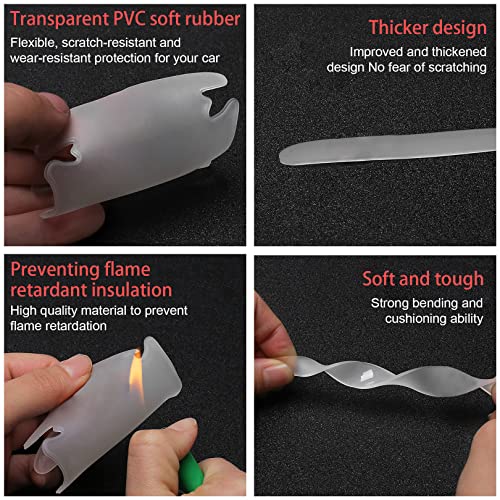8 парчиња Транспарентна автомобилска врата рачка заштитник на гребење, филм за заштита од чиста врата, за заштита на бојата, само-лекав
