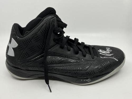 Enes kanter Freedom Јута џез потпиша автограм под оклопни чевли ПСА ДНК - автограмирани патики во НБА