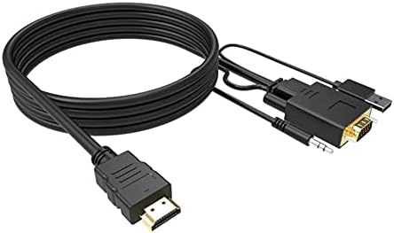 Конектори 1 парчиња VGA кабел машки до машки приклучок PVC VGA до HDM -компатибилен поддршка 1080p 60Hz адаптер за монитор -