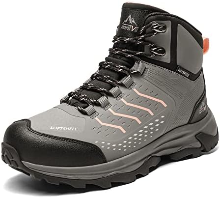 Nortiv 8 Women'sенски водоотпорни чевли за пешачење на отворено патување со средно ранец за планинарење лесни чизми