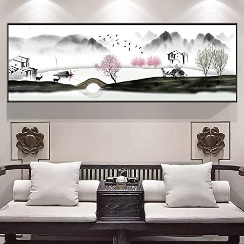 Крст бод, кинески стил, пејзаж, сликарство со мастило, C0274
