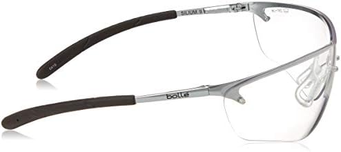 Безбедност на Боле 40073 Силиум Безбедност на очила со сребрен метал + TPE полу-матна рамка и јасна леќа