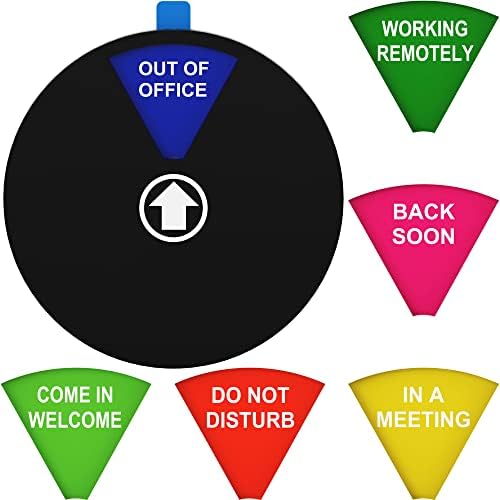 6 Опции знаци на врата од канцеларијата, надвор од канцеларија, работат од далечина, наскоро, на состанок, не вознемирувајте, дојдете во знак