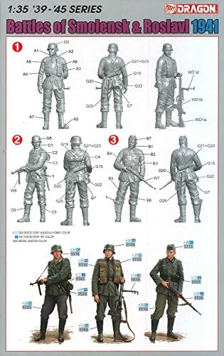 Змеј модели „Битка на Смоленск и Рослав 1941“ 3 фигура поставена со бонус ДС униформа и чизми