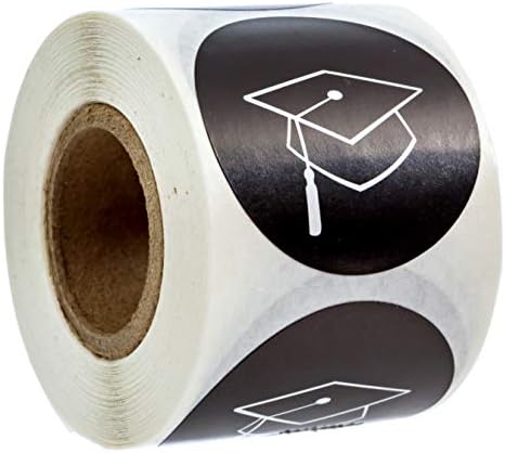 Налепници За дипломирање / 250 Етикети За Постдипломски Студии / 1.5 Црно-Бела Училишна Класа од 2022 Година Печати За Пликови Со