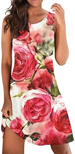 Летен мини фустан цветен графички преголема камизола o врат плажа резервоар фустани женски фустани случајни