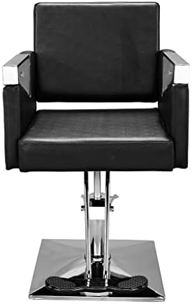 Квил плоштад бербер стол опрема за убавина опрема ПВЦ кожа црна лесна собрана чиста 74x60x90/105см