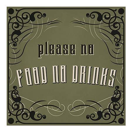 CGSignLab | Те молам, без храна или пијалоци -викторијански готски прозорец за лепење | 24 x24