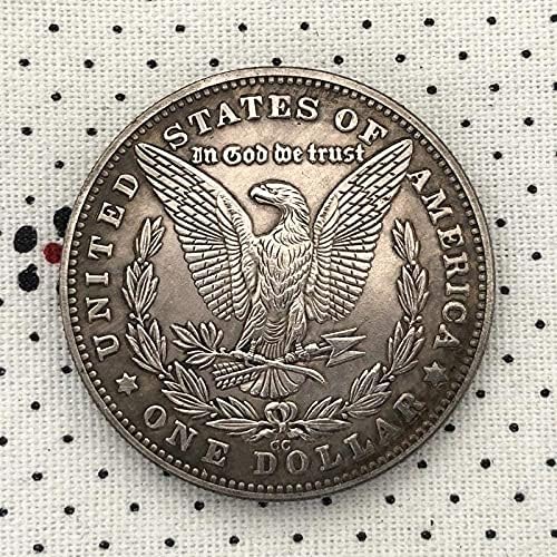 1981 Античка Монета Американски Орел Сребрена Позлатена Комеморативна Монета Реплика стара Монета нециркулирана скитам Никел Американски Морган