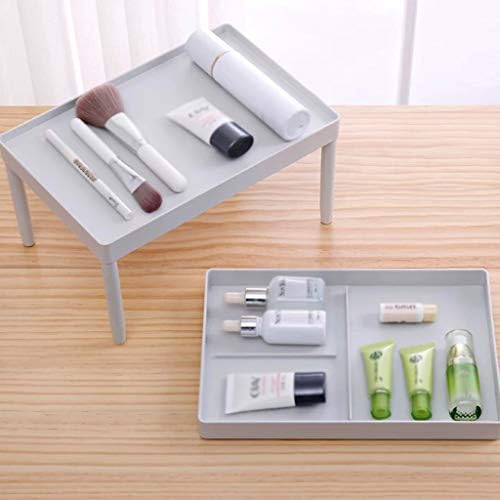 Козметичка кутија за козметичко складирање на IRDFWH Десктоп полица за бања за складирање на бања за складирање на шминка, табела за садови,