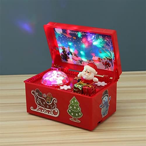 Дебела божиќен стил музички кутија Прекрасна креативна декора за Дедо Мраз предводена музичка кутија за забава