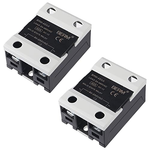 MELIFE 2PCS SSR-40 AA Solid State Relay Selem-Bonductor Relay 40A AC 80-250V до AC 24V-480V AC до AC SSR Solid State Relay