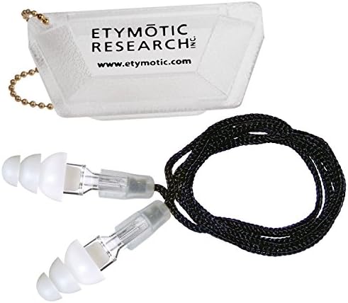 Етимотични истражувања ER20HD безбедност на ушите со висока дефиниција - Голем, јасен стебло w/ бел врв