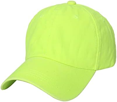 Femaleенска летна обична цврста цврста флуоресценција боја на бејзбол капа за прилагодување на капачињата за капаци на капа, мекиот врвен бејзбол