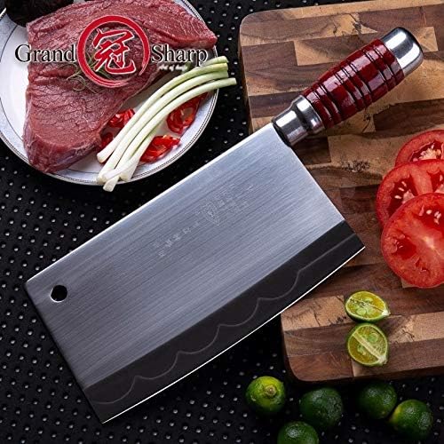Crivers Cleaver нож, месо од месо, професионално рачно изработено фалсификуван кинески чистач висок јаглерод не'рѓосувачки челик