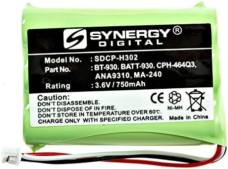 SDCP-H302-Ni-MH, 3,6 волти, 750 mAh, ултра hi-capacity батерија-батерија за замена за Uniden BT-930 без безжичен телефонска батерија