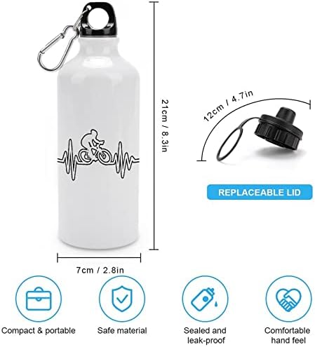 Линија за пулс на срцето со велосипедски спортови шишиња за еднократно истекување на истекување на велосипедска вода колба со капаче за завртки