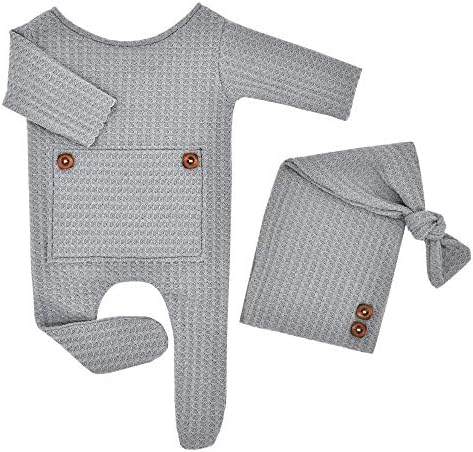 Winmany Baby Crochet Плете Фото Фотографија Проп Облека, Новороденче Фото Реквизит Romper Капи Костим Додатоци за 0-2 Месец