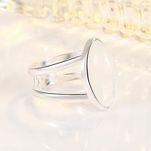 Прстени за свадба и ангажман женски позлатени 925 сребрени гроздобер бел скапоцен камен за накит за накит