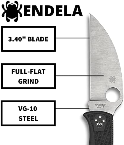 Spyderco Endela Wharncliffe лесен нож со VG -10 не'рѓосувачки челик и рачка од FRN - PlainEdge - C243FPWCBK