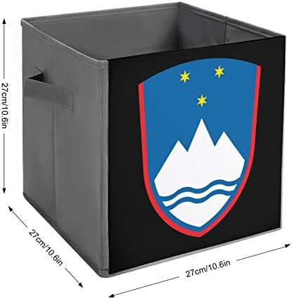 Грб На Словенија Склопувачки Корпи За Складирање Ткаенини Организатор Кутија За Преклопување Со Рачки