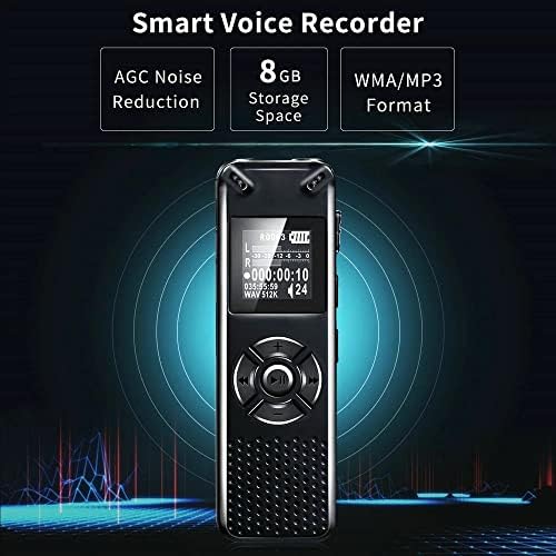 Tbiexfl Професионални Паметни Дигитални Глас Активиран Рекордер Преносни Звук Аудио Снимање Диктафон Mp3 Рекордер