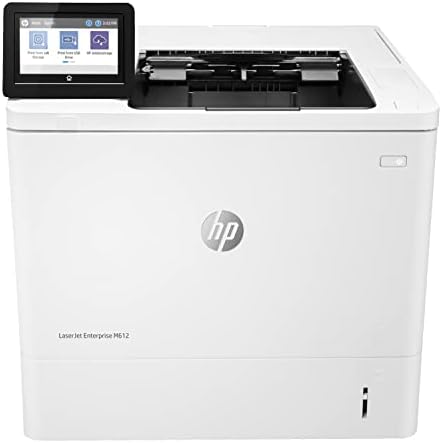 HP Laserjet Enterprise M612DN со еден функција жичен монохроматски ласерски печатач со конекција на Етернет, само бело - 4,3 екран