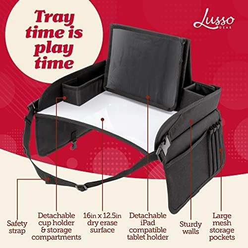 Lusso gear ktt геометриски + заштитник на седиштето на автомобили црно w/црвено