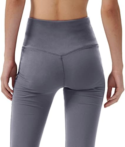 Pantsенски панталони за јога за подигање во Nuveti со џебови, високи половини за контрола на стомакот, панталони за подигање