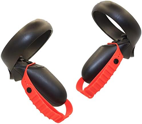 Могзанк силиконски ленти за напади за потрага 1 / Rift S слушалки Контрола за контакт прилагодлива рачка за зафат на ременот црвена црвена