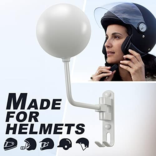 Skiken Holder Holder Rack Wallид монтиран, фудбалски шлемови решетката, решетката за кациги за мотоцикли, решетката за складирање за моторцикл