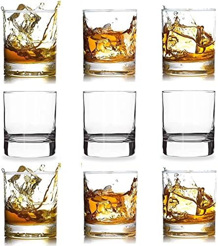 Чаши за Виски од 8 Пакувања, Шкотски Очила Од 10 МЛ Старомодни Чаши За Виски/Стакларија Во Стил За бурбон/Чаши За Рум/Чаши За Виски,