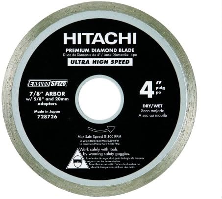Hitachi 728726 4-инчен влажно и суво исечено сечило за континуирано раб на дијамант за плочки и камен