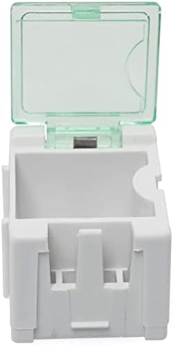 SQXBK SMD SMT Case 20pcs Бели електронски компоненти кутија лабораториски отпорници за контејнери мини складирање кутија со транспарентни