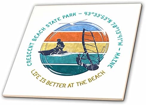 3дроуз Полумесечина Плажа Државен Парк, Кејп Елизабет, Камберленд, мејн подарок-Плочки