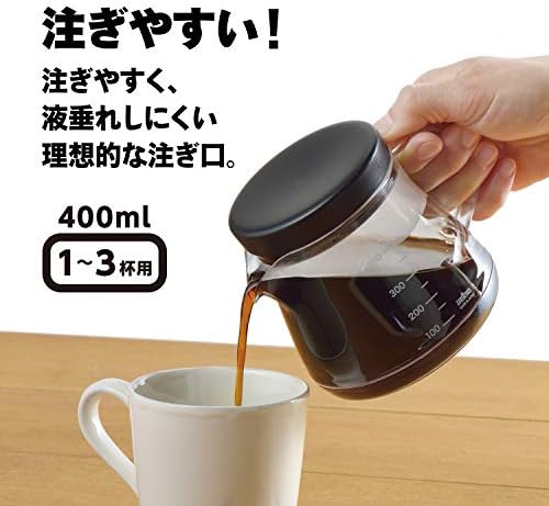 曙 産業 Сервер за кафе, 3 杯分 400ml, wht