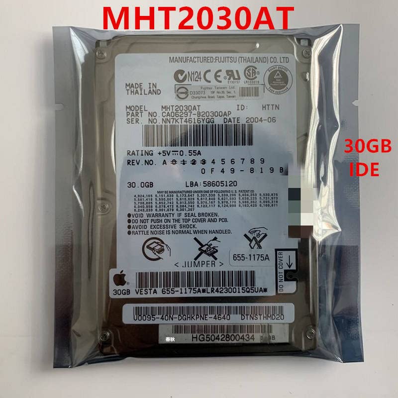 MEDTY HDD ЗА 30GB 2.5 IDE 2MB 4200RPM 9.5 MM За Внатрешен Хард Диск За ЛАПТОП HDD за MHT2030AT