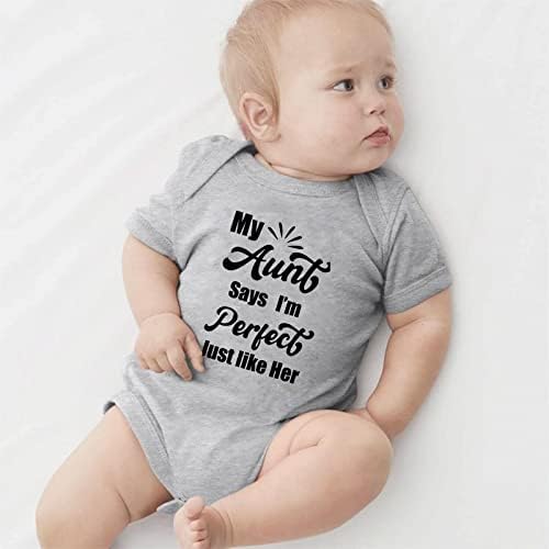Тетка Онуси бебе момчиња девојчиња боди-новороденче ромпер неутрална тетка едно-пикала бебе новорова облека со краток ракав