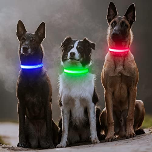 Осветлете Јаки За Кучиња, USB На Usb ЈАКА ПРЕДВОДЕНА Од Dlitk, Осветлена Јака За Кучиња Прилагодлива Големина, Сјај Во Темните Јаки За