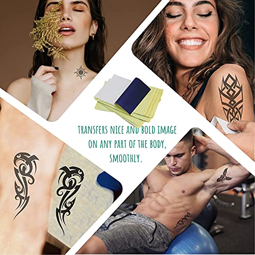 Флапидем хартија за пренос на тетоважа 15 листови за тетовирање на кожа, 4 слоја термичка матрица DIY, големина на А4