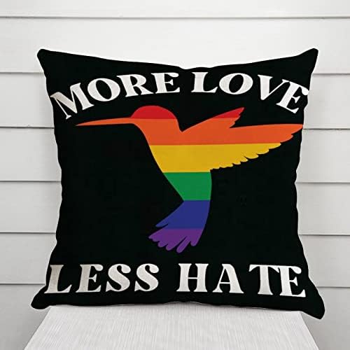Повеќе loveубов помалку омраза колибри фрлаат перници за романтична перница кутија Пансексуална трансродова ЛГБТК геј виножито перница за покривање