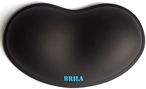 Brila Ergonomic Silicone Mouse Rest Rest, Looding Silica Gel PU кожа Подлога за поддршка на глувчето за канцелариски работи и лаптоп