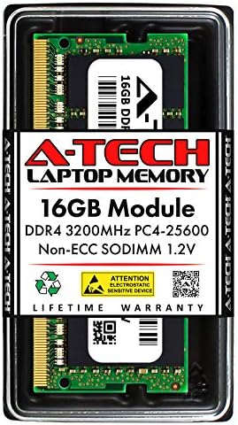 A-Tech 16 GB RAM меморија за Lenovo ThinkPad T14 Gen 1 DDR4 3200 MHz PC4-25600 Не-ECC Unbuffered SODIMM 260-PIN лаптоп лаптоп компјутерска