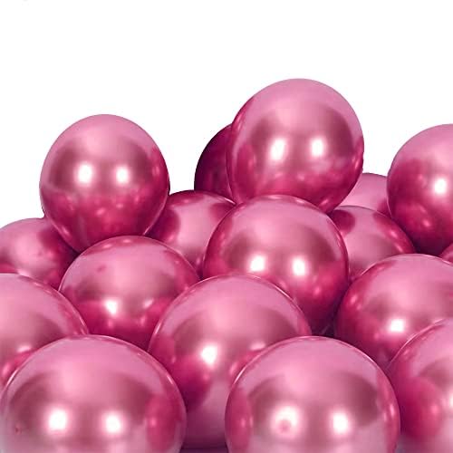 Балони за забава со забава со 12 инчи 50 парчиња латекс металик хромирани балони за забави