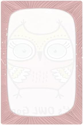 Алаза симпатична був печатена starвезда розови чаршафи за креветчиња опремени за момчиња за девојчиња, дете, стандардна големина 52 x 28 инчи