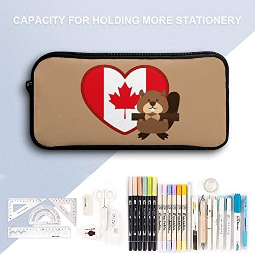 Канада срце мармот голем молив кутија кутија за пенкало за складирање торба за шминка за торбичка за торбичка Организатор