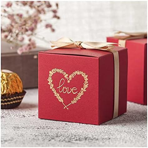 Shukele LPHZ915 50PCS свадбени фаворити и подароци кутии за подароци хартија боксови кутии за свадбени подароци за гости за пакување