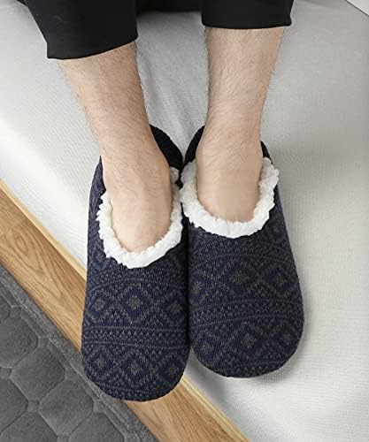 Машки Пријатни Меки Чорапи Со Влечки Со Ѓон Со Нелизгачки Дно, Топли Чорапи Со Влечки За Мажи, Нејасни Домашни Влечки