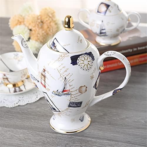 Сет на чај од Европски стил, керамички чајник, креативен сет за кафе, англиски попладневен чај, чаша за коски од кина, миризлив чај сет